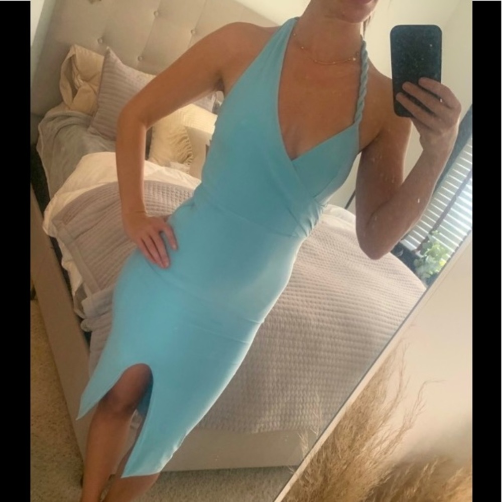 Light blue midi dress